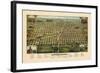 1884, Mattoon Bird's Eye View, Illinois, United States-null-Framed Giclee Print