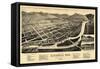 1884, Missoula Bird's Eye View, Montana, United States-null-Framed Stretched Canvas