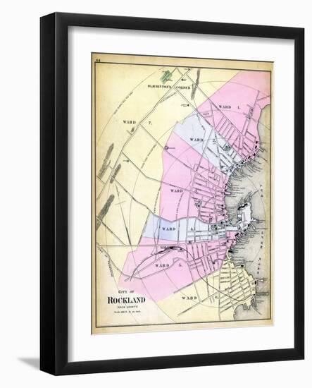 1884, Rockland City, Maine, United States-null-Framed Premium Giclee Print