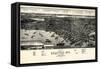 1884, Seattle Bird's Eye View, Washington, United States-null-Framed Stretched Canvas