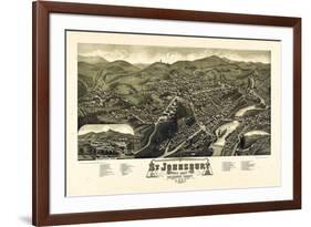 1884, St. Johnsbury Bird's Eye View, Vermont, United States-null-Framed Giclee Print