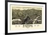 1884, St. Johnsbury Bird's Eye View, Vermont, United States-null-Framed Giclee Print