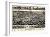 1885, Birmingham Bird's Eye View, Alabama, United States-null-Framed Giclee Print