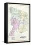 1885, Frederick County Outline Map, Virginia, United States-null-Framed Stretched Canvas