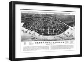 1885, Green Cove Springs Bird's Eye View, Florida, United States-null-Framed Giclee Print