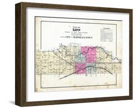 1885, Linn and the City of Marshalltown, Iowa, United States-null-Framed Giclee Print