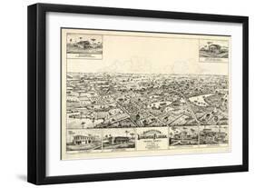 1885, Longwood Bird's Eye View, Florida, United States-null-Framed Giclee Print