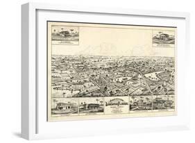 1885, Longwood Bird's Eye View, Florida, United States-null-Framed Giclee Print