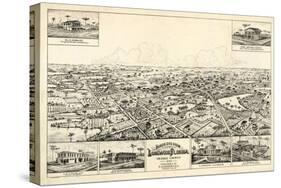 1885, Longwood Bird's Eye View, Florida, United States-null-Stretched Canvas