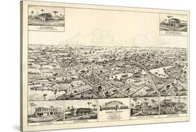 1885, Longwood Bird's Eye View, Florida, United States-null-Stretched Canvas