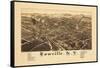 1885, Lowville 1885 Bird's Eye View, New York, United States-null-Framed Stretched Canvas