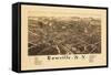 1885, Lowville 1885 Bird's Eye View, New York, United States-null-Framed Stretched Canvas