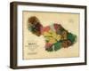 1885, Maui Island Map, Hawaii, United States-null-Framed Giclee Print