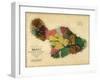 1885, Maui Island Map, Hawaii, United States-null-Framed Giclee Print