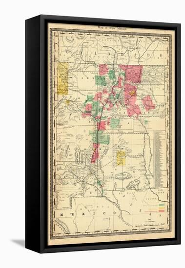 1885, New Mexico State Map, New Mexico, United States-null-Framed Stretched Canvas