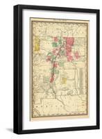 1885, New Mexico State Map, New Mexico, United States-null-Framed Giclee Print