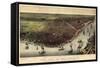 1885, New Orleans Bird's Eye View, Louisiana, United States-null-Framed Stretched Canvas