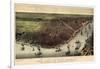 1885, New Orleans Bird's Eye View, Louisiana, United States-null-Framed Giclee Print