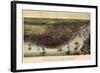 1885, New Orleans Bird's Eye View, Louisiana, United States-null-Framed Giclee Print