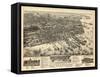 1885, Pensacola Bird's Eye View, Florida, United States-null-Framed Stretched Canvas