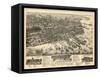 1885, Pensacola Bird's Eye View, Florida, United States-null-Framed Stretched Canvas