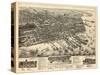 1885, Pensacola Bird's Eye View, Florida, United States-null-Stretched Canvas