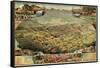 1885, Phoenix Bird's Eye View, Arizona, United States-null-Framed Stretched Canvas