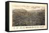 1885, Rutland Bird's Eye View, Vermont, United States-null-Framed Stretched Canvas