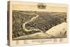 1885, Sheboygan Bird's Eye View, Wisconsin, United States-null-Stretched Canvas