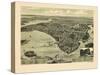 1885, Wareham Bird's Eye View, Massachusetts, United States-null-Stretched Canvas