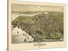 1886, Beverly Bird's Eye View, Massachusetts, United States-null-Stretched Canvas