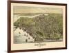 1886, Beverly Bird's Eye View, Massachusetts, United States-null-Framed Giclee Print