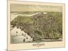 1886, Beverly Bird's Eye View, Massachusetts, United States-null-Mounted Giclee Print