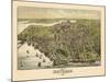 1886, Beverly Bird's Eye View, Massachusetts, United States-null-Mounted Giclee Print