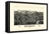 1886, Brattleboro Bird's Eye View, Vermont, United States-null-Framed Stretched Canvas