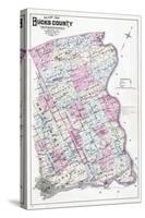 1886, Bucks County Map, Pennsylvania, United States-null-Stretched Canvas