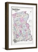 1886, Bucks County Map, Pennsylvania, United States-null-Framed Giclee Print