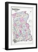 1886, Bucks County Map, Pennsylvania, United States-null-Framed Giclee Print