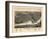 1886, Chippewa Falls Bird's Eye View, Wisconsin, United States-null-Framed Giclee Print