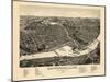 1886, Chippewa Falls Bird's Eye View, Wisconsin, United States-null-Mounted Giclee Print