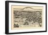 1886, Edgartown Bird's Eye View, Massachusetts, United States-null-Framed Giclee Print