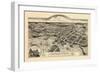 1886, Edgartown Bird's Eye View, Massachusetts, United States-null-Framed Giclee Print