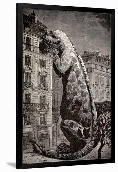 1886 Flammarion's Iguanodon Dinosaur-Stewart Stewart-Framed Photographic Print