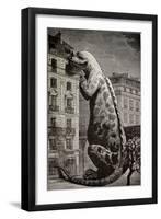 1886 Flammarion's Iguanodon Dinosaur-Stewart Stewart-Framed Photographic Print