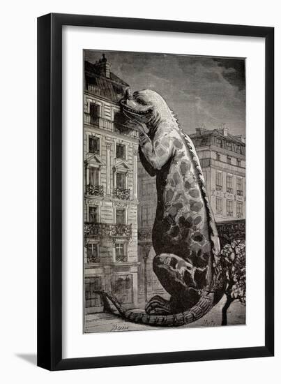 1886 Flammarion's Iguanodon Dinosaur-Stewart Stewart-Framed Photographic Print