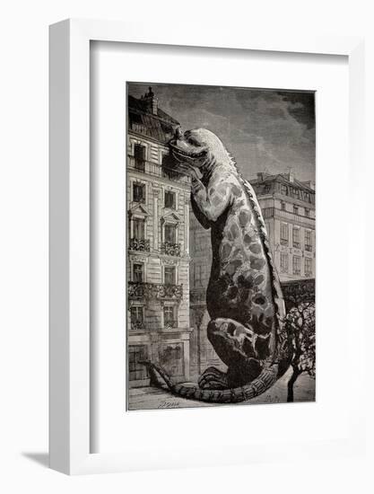 1886 Flammarion's Iguanodon Dinosaur-Stewart Stewart-Framed Photographic Print