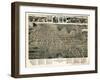 1886, Greencastle Bird's Eye View, Indiana, United States-null-Framed Giclee Print