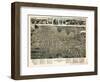 1886, Greencastle Bird's Eye View, Indiana, United States-null-Framed Giclee Print