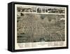 1886, Greencastle Bird's Eye View, Indiana, United States-null-Framed Stretched Canvas