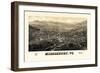 1886, Middlebury 1886c Bird's Eye View, Vermont, United States-null-Framed Giclee Print